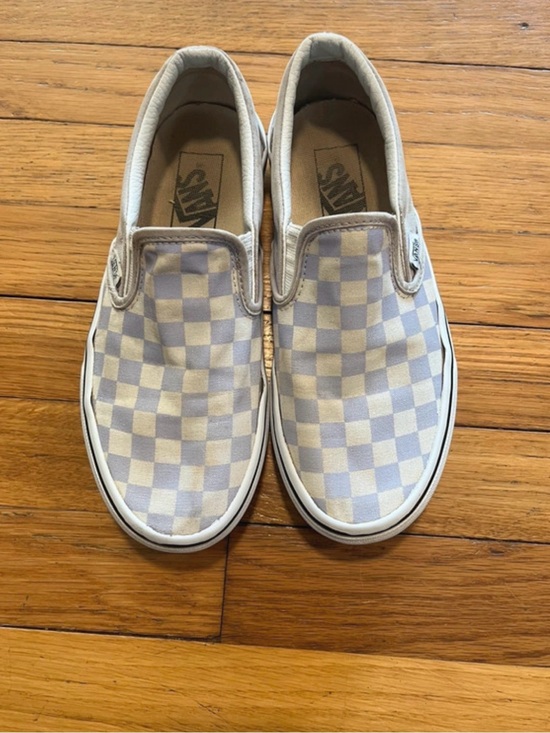 Vans Shoes - Vans Slip-On Checkerboard Sneakers - Light purple & Cream